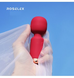 ROSELEX - Mini Wand Av Vibrator (Chargeable - Red)